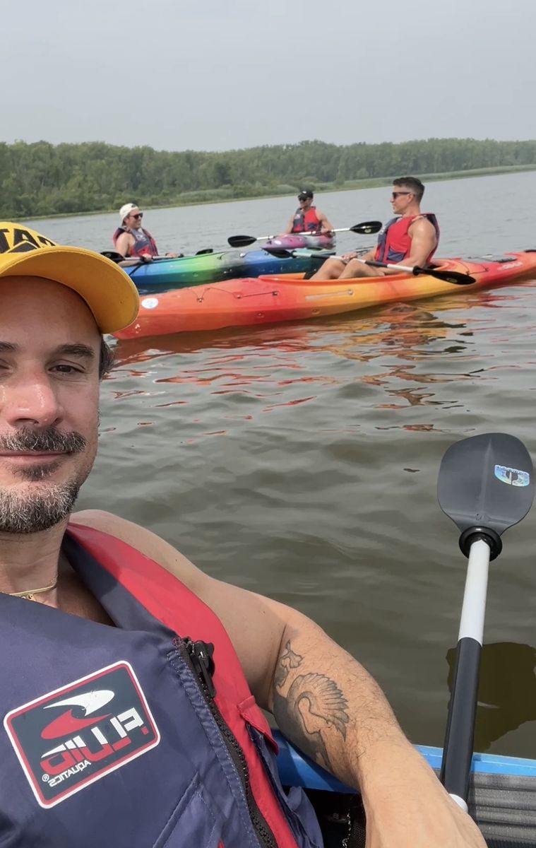 Kayaking on the water