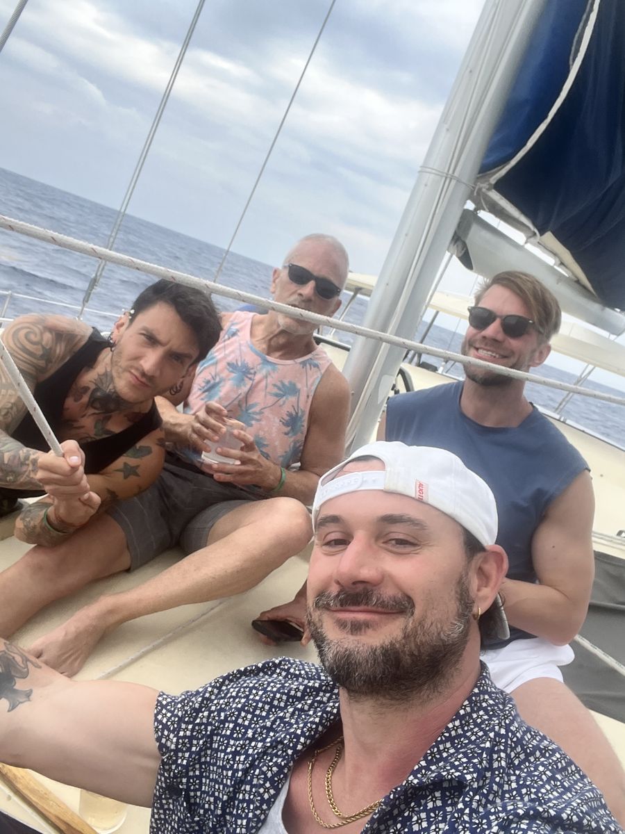 Sailing crystal-clear waters